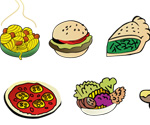 CARTOON FOODS FREE VECTOR